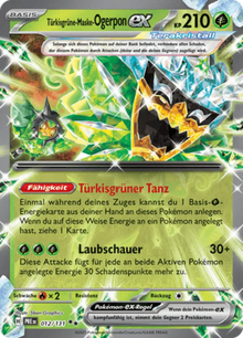 Prismatische Entwicklungen Türkisgrüne-Maske-Ogerpon-ex 012/131 Deutsch - Holo / Near Mint - Sammelkarten