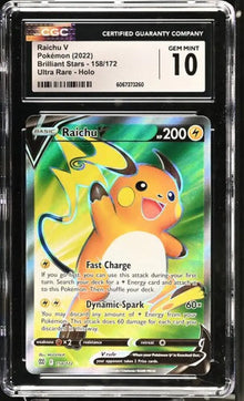 Raichu V - Brilliant Stars (Ultra Rare) [BRS-158] - English / Mint / CGC 10.0 Normal - Pokémon Single pokemon karten