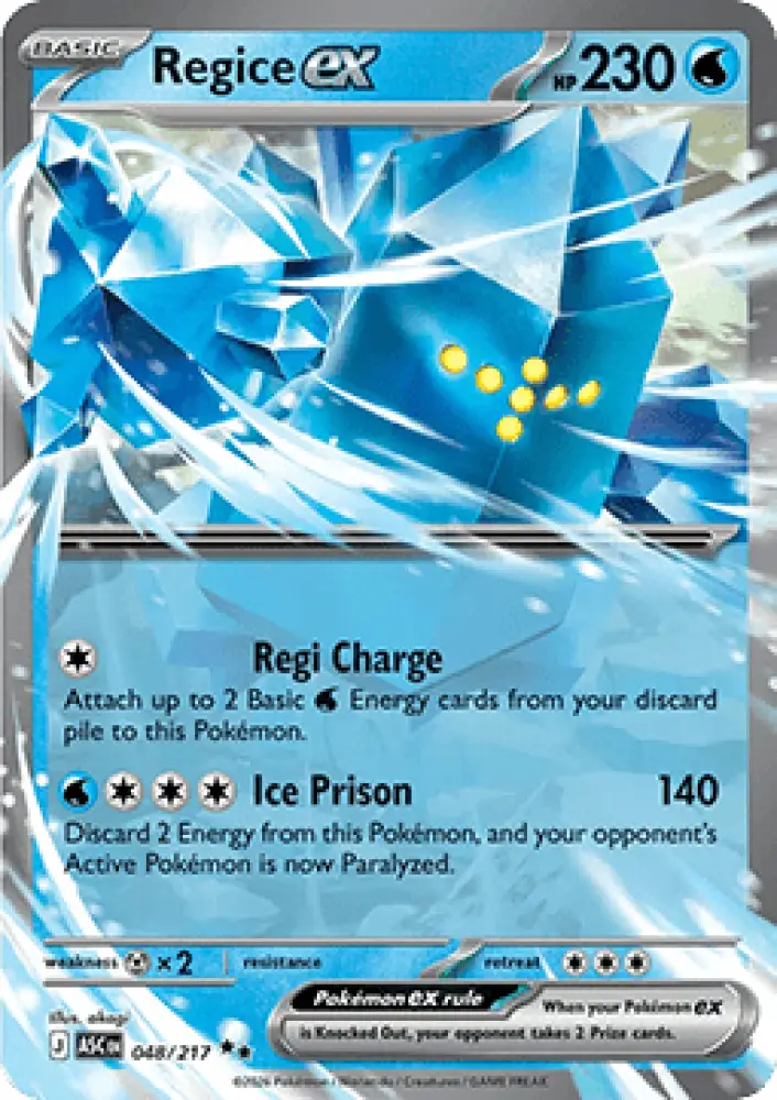 Regice ex - Ascended Heroes (Double Rare) [ASC-048]
