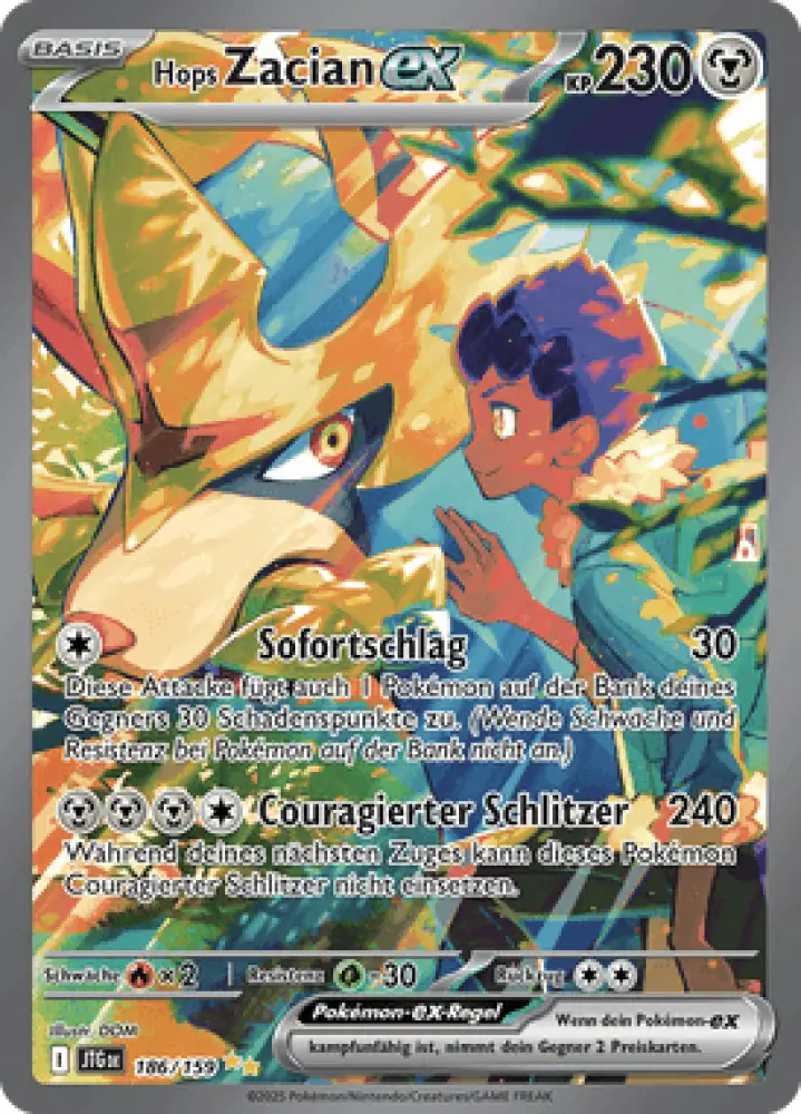 Reisegefährten Hops Zacian-ex 186/159 Deutsch - Sammelkarten
