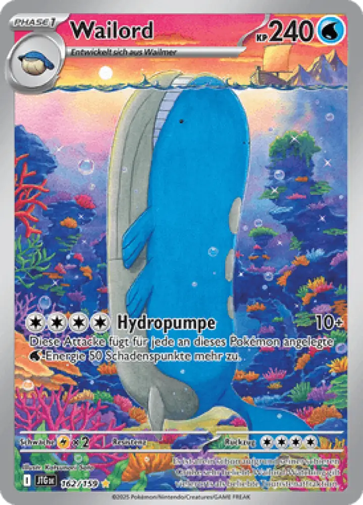 Reisegefährten Wailord 162/159 Deutsch - Holo / Near Mint - Sammelkarten
