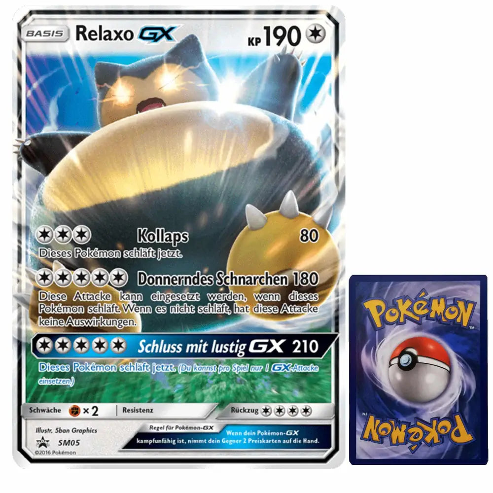 Relaxo GX Große Pokemon Karte SM05 DE