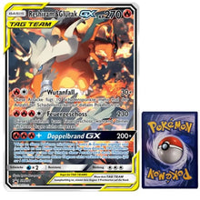 Reshiram & Glurak Große Karte SM201 DE