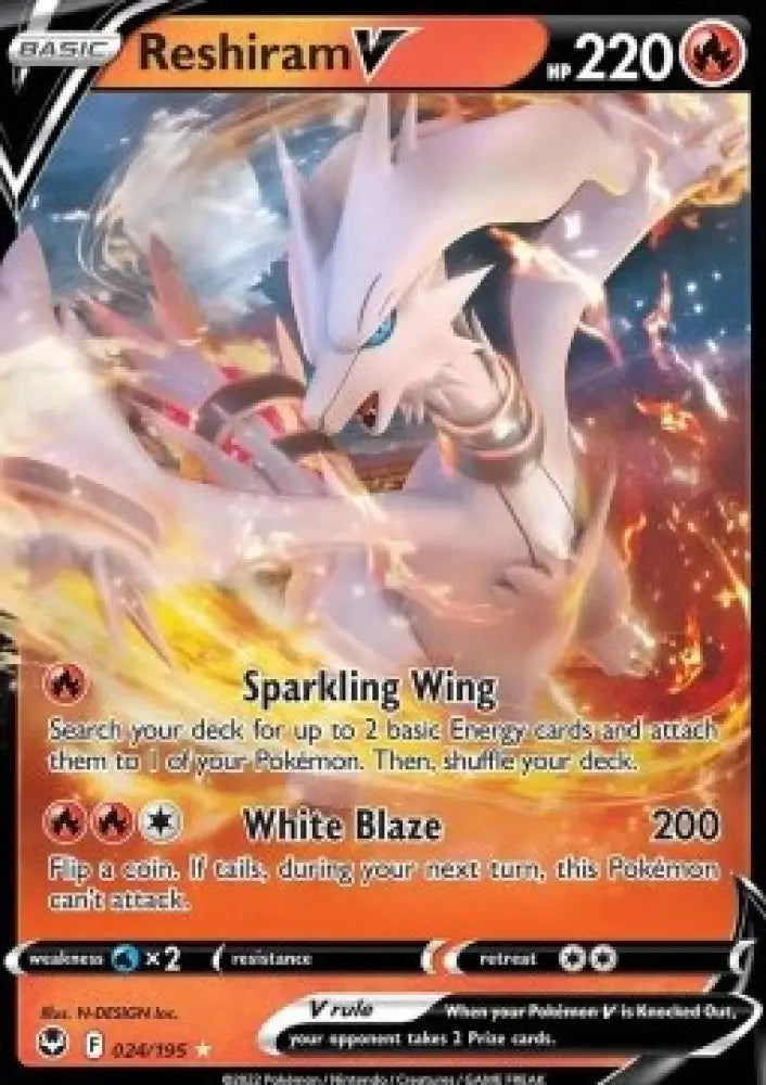 Reshiram V - Silver Tempest (Ultra Rare) [SIT-024]