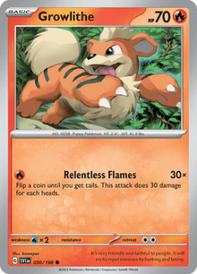 Scarlet & Violet Growlithe 030/198 Englisch - Sammelkarten