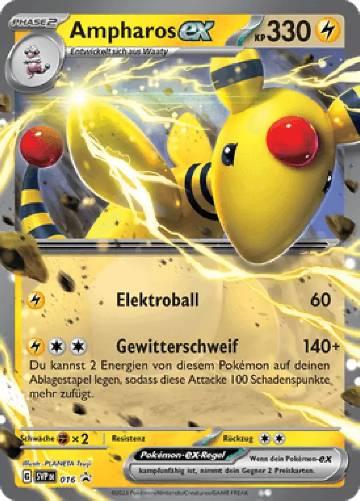 Scarlet & Violet Promos Ampharos-ex SVP016 Deutsch - Sammelkarten