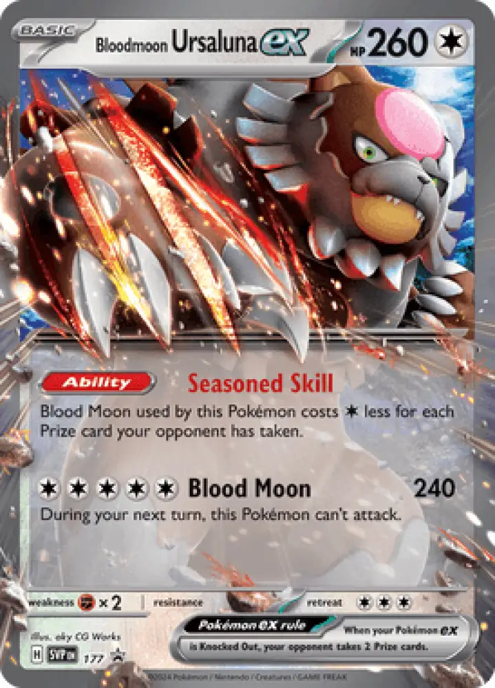 Scarlet & Violet Promos Bloodmoon Ursaluna ex SVP177 Englisch - Sammelkarten