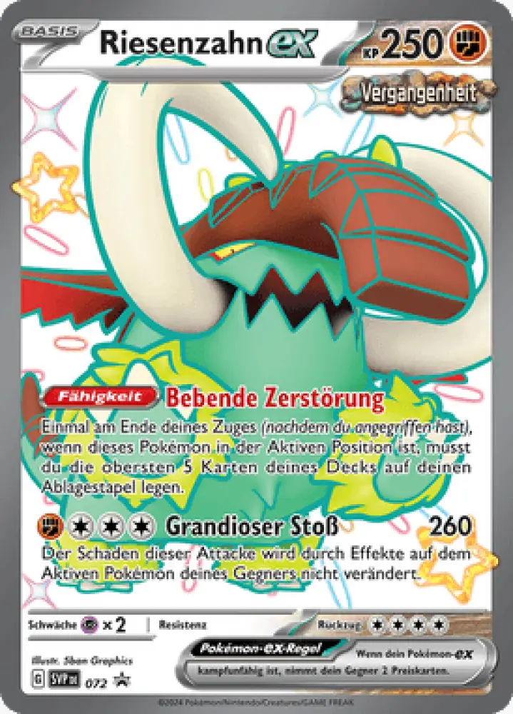 Scarlet & Violet Promos Riesenzahn-ex SVP072 Deutsch - Holo / Near Mint - Sammelkarten