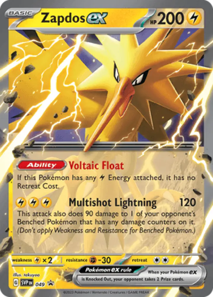 Scarlet & Violet Promos Zapdos ex SVP049 Englisch - Holo / Near Mint - Sammelkarten