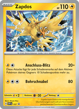 Scarlet & Violet Promos Zapdos SVP157 Deutsch - Sammelkarten