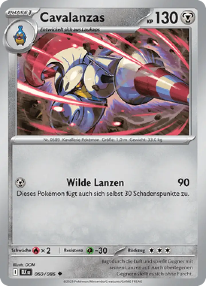 Schwarze Blitze Cavalanzas 060/086 Deutsch - Sammelkarten