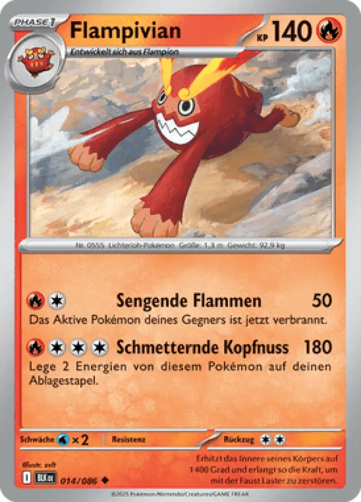 Schwarze Blitze Flampivian 014/086 Deutsch - Sammelkarten