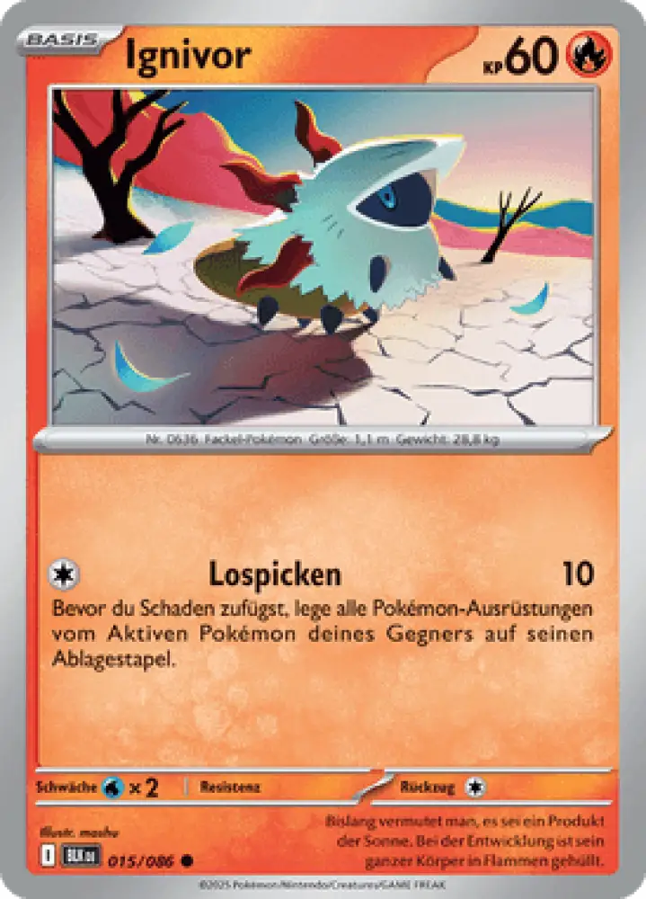 Schwarze Blitze Ignivor 015/086 Deutsch - Sammelkarten