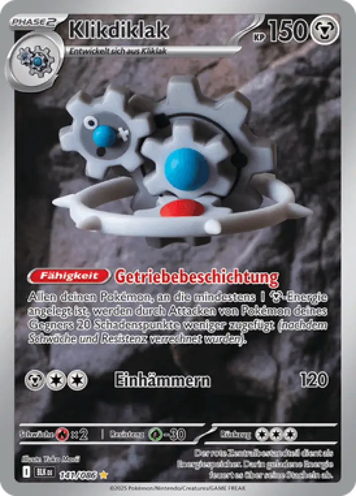 Schwarze Blitze Klikdiklak 141/086 Deutsch - Sammelkarten