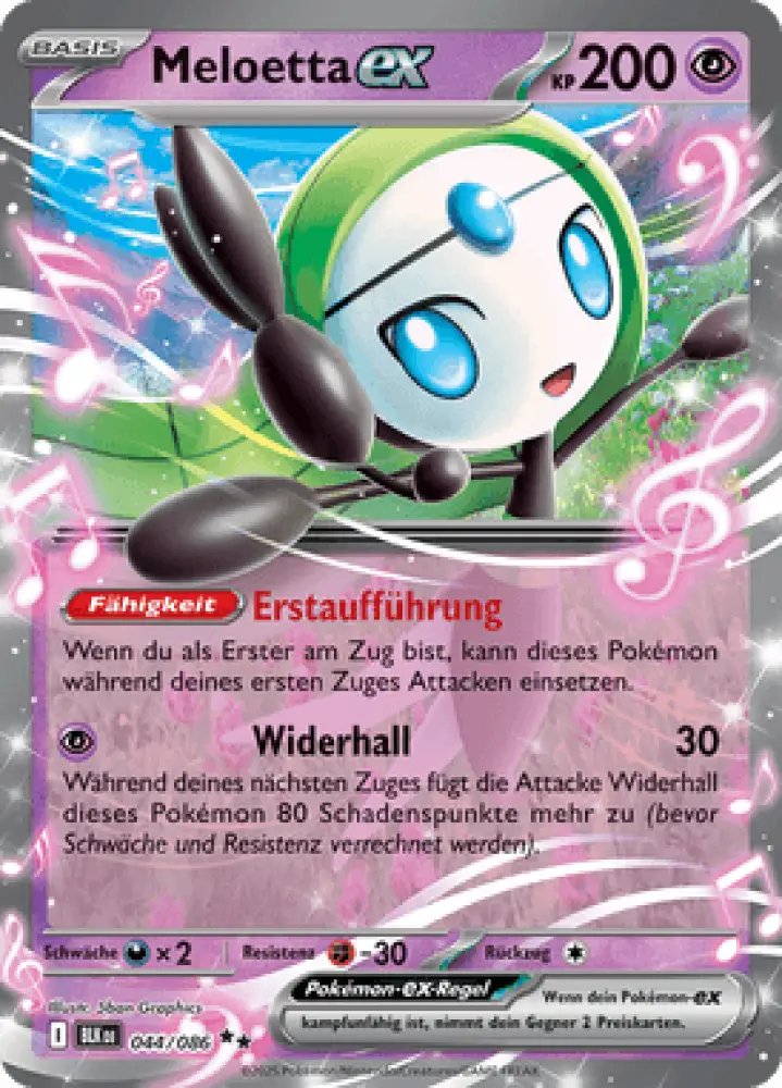 Schwarze Blitze Meloetta-ex 044/086 Deutsch - Sammelkarten