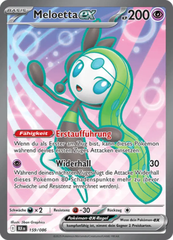 Schwarze Blitze Meloetta-ex 159/086 Deutsch - Sammelkarten