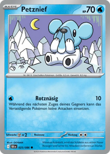 Schwarze Blitze Petznief 025/086 Deutsch - Sammelkarten