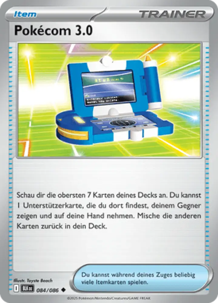 Schwarze Blitze Pokécom 3.0 084/086 Deutsch - Sammelkarten