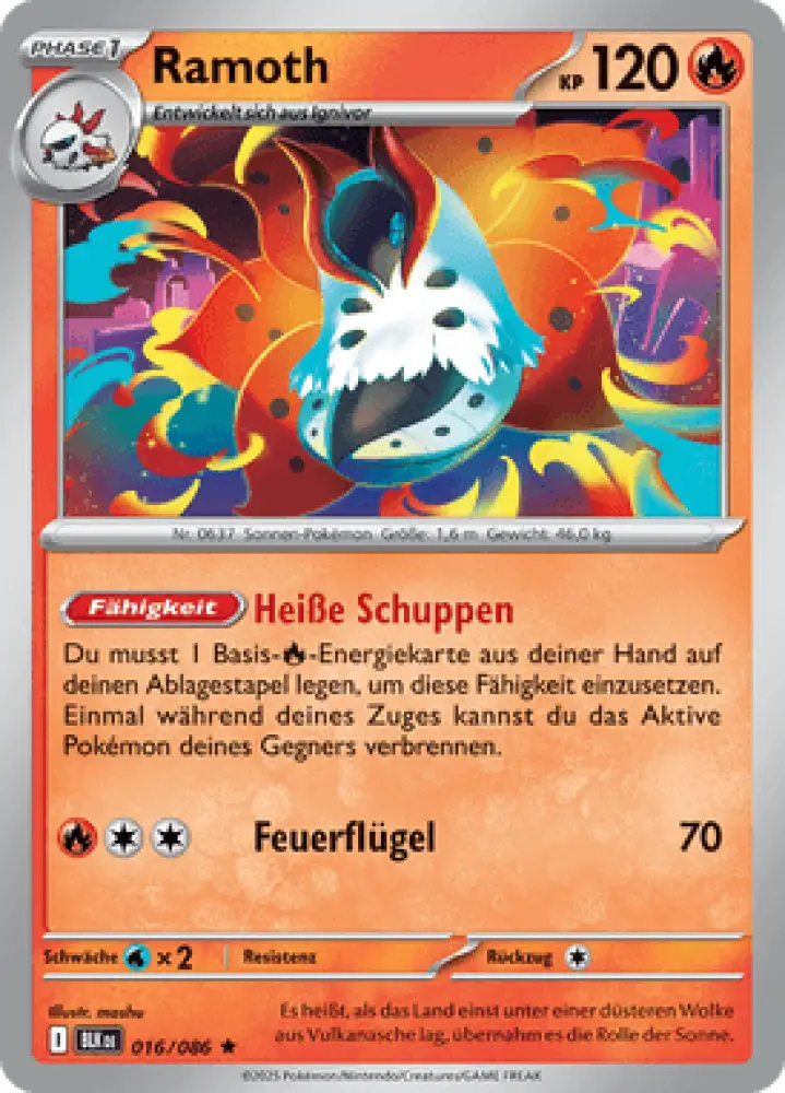 Schwarze Blitze Ramoth 016/086 Deutsch - Holo / Near Mint - Sammelkarten