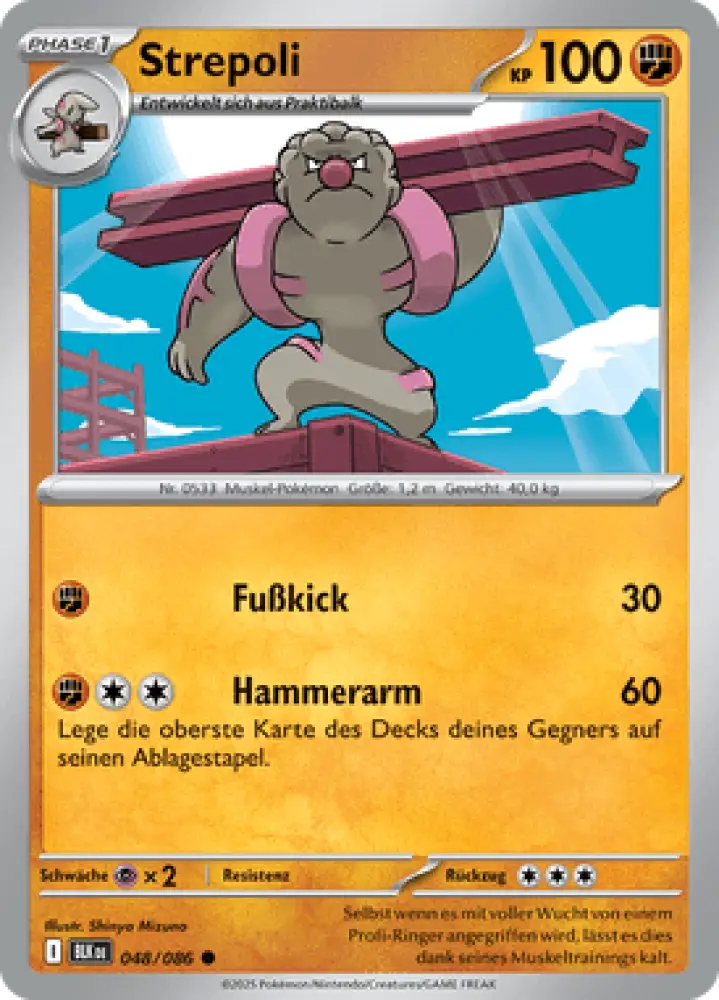 Schwarze Blitze Strepoli 048/086 Deutsch - Sammelkarten