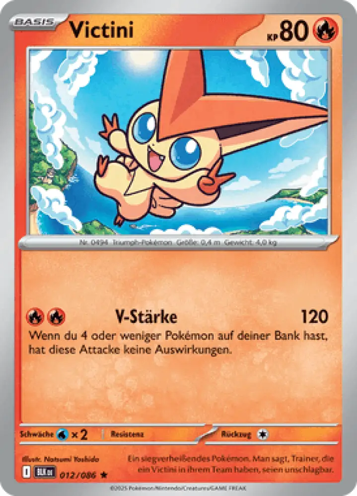 Schwarze Blitze Victini 012/086 Deutsch - Sammelkarten