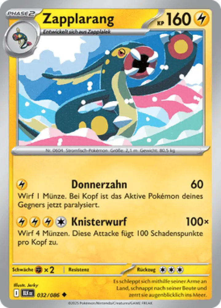 Schwarze Blitze Zapplarang 032/086 Deutsch - Sammelkarten