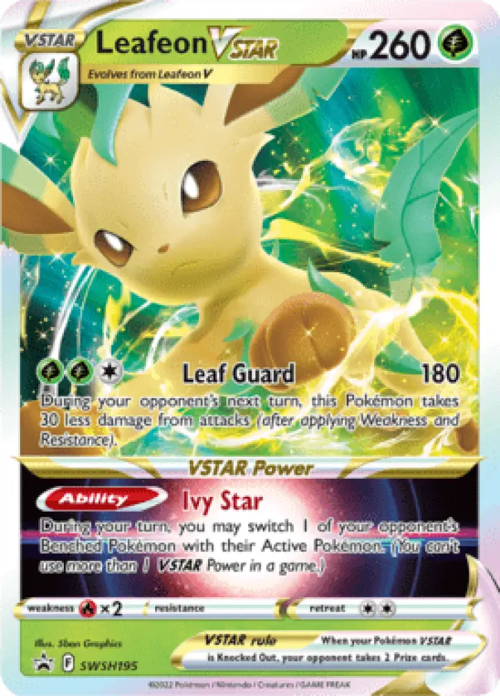 Schwert & Schild Promos Leafeon VSTAR SWSH195 Englisch - Holo / Near Mint - Sammelkarten