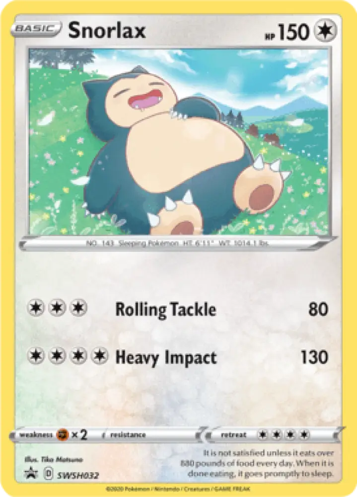 Schwert & Schild Promos Snorlax SWSH032 Englisch - Sammelkarten