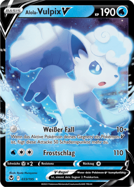 Silberne Sturmwinde Alola Vulpix V 033/195 Deutsch - Sammelkarten