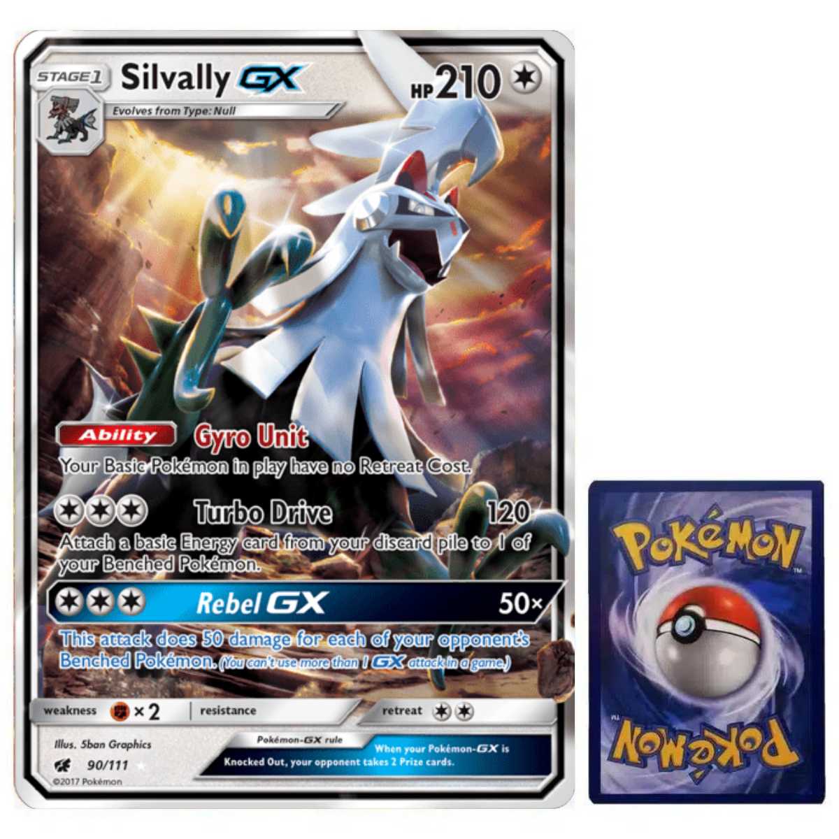 Silvally GX 90/111 Pokemon Jumbo Karte XXL Englisch