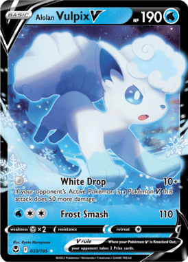 Silver Tempest Alolan Vulpix V 033/195 Englisch - Holo / Near Mint - Sammelkarten