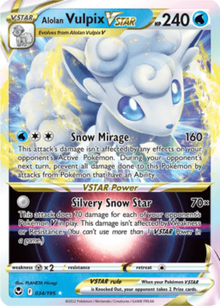 Silver Tempest Alolan Vulpix VSTAR 034/195 Englisch - Holo / Near Mint - Sammelkarten