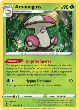 Silver Tempest Amoonguss 012/195 Englisch - Sammelkarten