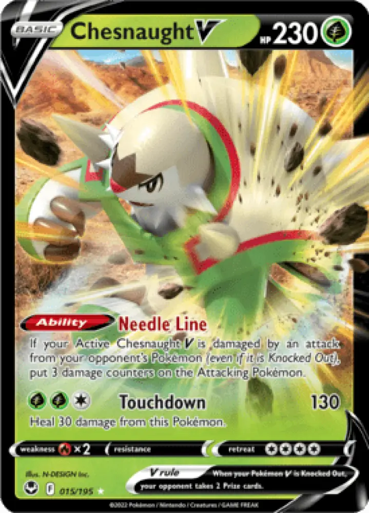 Silver Tempest Chesnaught V 015/195 Englisch - Holo / Near Mint - Sammelkarten