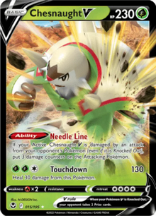 Silver Tempest Chesnaught V 015/195 Englisch - Holo / Near Mint - Sammelkarten