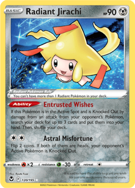 Silver Tempest Radiant Jirachi 120/195 Englisch - Holo / Near Mint - Sammelkarten