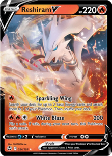 Silver Tempest Reshiram V 024/195 Englisch - Holo / Near Mint - Sammelkarten