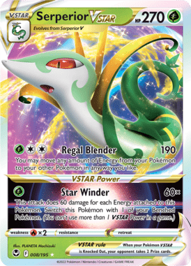 Silver Tempest Serperior VSTAR 008/195 Englisch - Sammelkarten