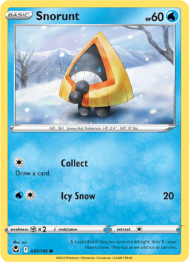 Silver Tempest Snorunt 041/195 Englisch - Sammelkarten