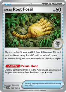 Stellar Crown Antique Root Fossil 130/142 Englisch - Sammelkarten