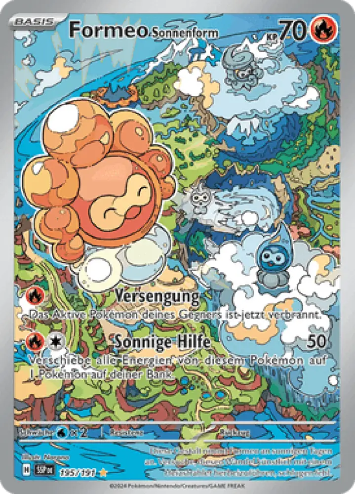 Stürmische Funken Formeo Sonnenform 195/191 Deutsch - Holo / Near Mint - Sammelkarten