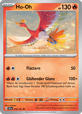 Stürmische Funken Ho-Oh 019/191 Deutsch - Sammelkarten