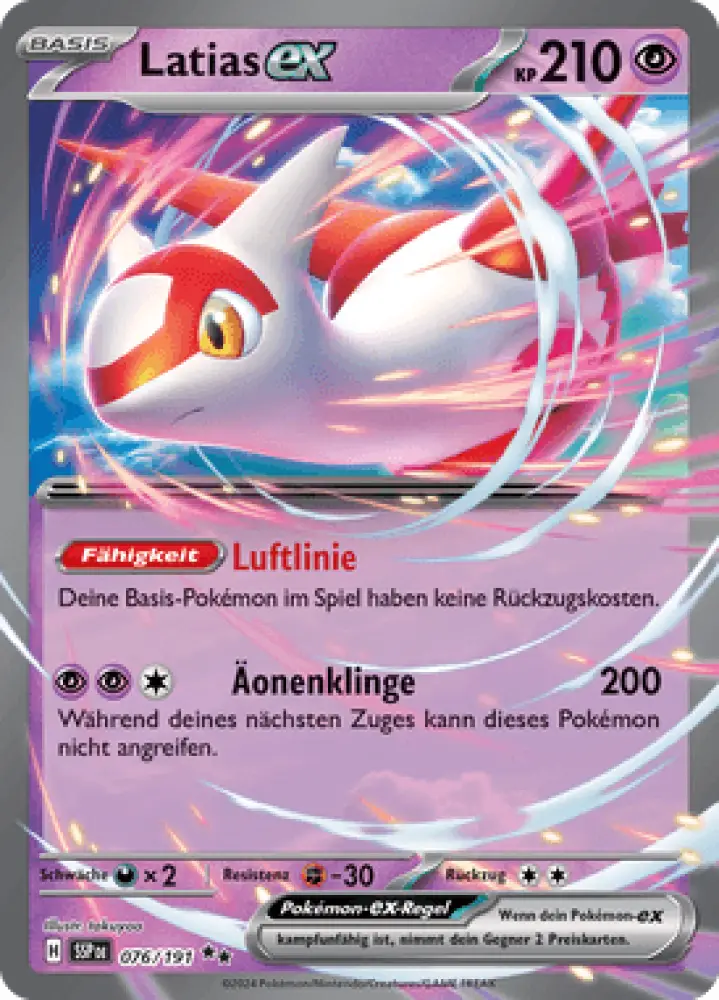 Stürmische Funken Latias-ex 076/191 Deutsch - Holo / Near Mint - Sammelkarten