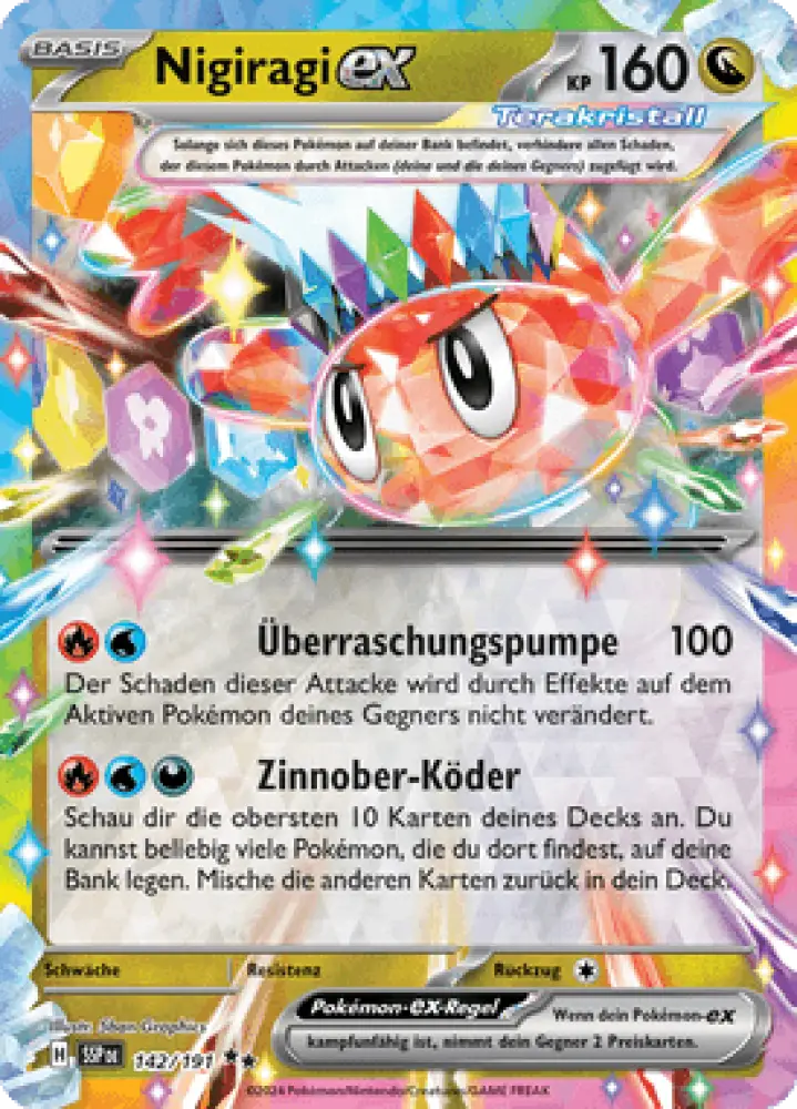 Stürmische Funken Nigiragi-ex 142/191 Deutsch - Holo / Near Mint - Sammelkarten