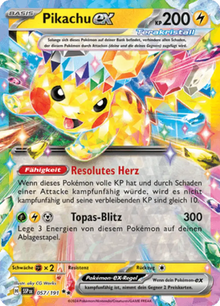 Stürmische Funken Pikachu-ex 057/191 Deutsch - Holo / Near Mint - Sammelkarten