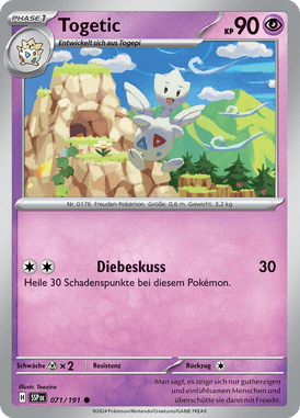 Stürmische Funken Togetic 071/191 Deutsch - Sammelkarten