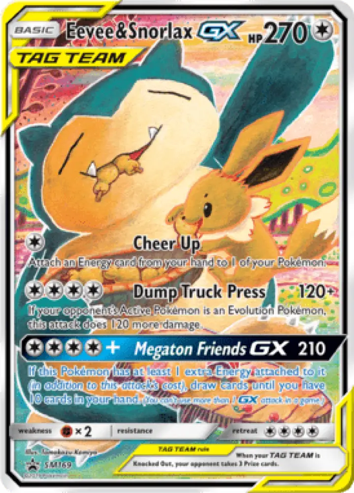 Sun & Moon Promos Eevee & Snorlax-GX SM169 Englisch - Sammelkarten