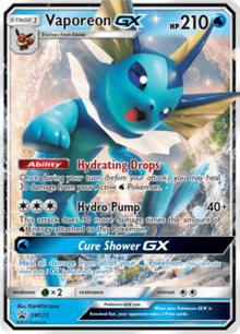 Sun & Moon Promos Vaporeon-GX SM172 Englisch - Holo / Near Mint - Sammelkarten
