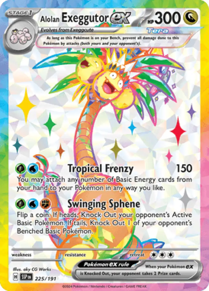Surging Sparks Alolan Exeggutor ex 225/191 Englisch - Sammelkarten