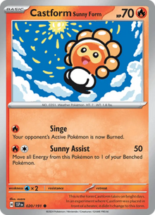 Surging Sparks Castform Sunny Form 020/191 Englisch - Sammelkarten
